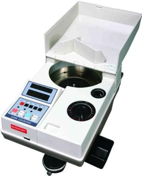 Semacon S-120 Coin Counter And Sorter, 14  34 mm Coin/Token Diameter, 1.0  3.5 mm Coin/Token Thickness, Up to 2000 Counting Speed - coins per min, 1  9999 Batching Range, 75 watts max. Power Consumption, 110 VAC / 60 Hz or 220 VAC / 50 Hz Power Source, Counting, Adding, Bagging, Batching, Packaging, Offsorting Counting Modes, Offsort Bagging Attachment, Offsort Tray (SEMACONS120 S-120 S 120 S120)