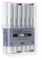 Copic S12EX-1 Color Marker EX-1, Set of 12; The most popular marker in the Copic line; Perfect for scrapbooking, professional illustration, fashion design, manga, and craft projects; Photocopy safe and guaranteed color consistency; EAN 4511338019214 (S-12EX1 S12-EX1 S12E-X1 S12EX-1 COPICS12EX1 COPIC-S12EX1) 