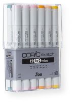 Copic S12EX-2 Color Marker EX-2, Set of 12; The most popular marker in the Copic line; Perfect for scrapbooking, professional illustration, fashion design, manga, and craft projects; Photocopy safe and guaranteed color consistency; EAN 4511338019924 (S-12EX2 S12-EX2 S12E-X2 S12EX-2 COPICS12EX2 COPIC-S12EX2) 