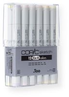Copic S12EX-4 Color Marker EX-4, Set of 12; The most popular marker in the Copic line; Perfect for scrapbooking, professional illustration, fashion design, manga, and craft projects; Photocopy safe and guaranteed color consistency; EAN 4511338050538 (S-12EX4 S12-EX4 S12E-X4 S12EX-4 COPICS12EX4 COPIC-S12EX4) 