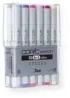 Copic S12EX-5 Color Marker EX-5, Set of 12; The most popular marker in the Copic line; Perfect for scrapbooking, professional illustration, fashion design, manga, and craft projects; Photocopy safe and guaranteed color consistency; EAN 4511338050538; The most popular marker in the Copic line; Perfect for scrapbooking, professional illustration, fashion design, manga, and craft projects; Photocopy safe and guaranteed color consistency; EAN 4511338052181 (S-12EX5 S12-EX5 S12E-X5 S12EX-5 COPICS12EX 