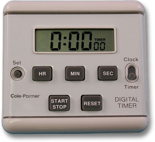 Amplivox S1321 Clip-On Clock Timer with Electronic Display, 1 Minute Beep Alarm, Counts Up to and Down from 24 Hrs, Clip-On Mount, 12 or 24 Hour Formats, Dimensions 7.0