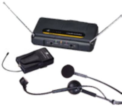 Amplivox S1658 UHF Wireless Headset Mic Kit, External frequency-agile TEN channel user selectable receiver and transmitter, requires 9-volt battery - not included, Dipole antenna, adjustable squelch, removable power supply inserts into back of receiver, Weight 2 lbs (S-1658 S 1658)