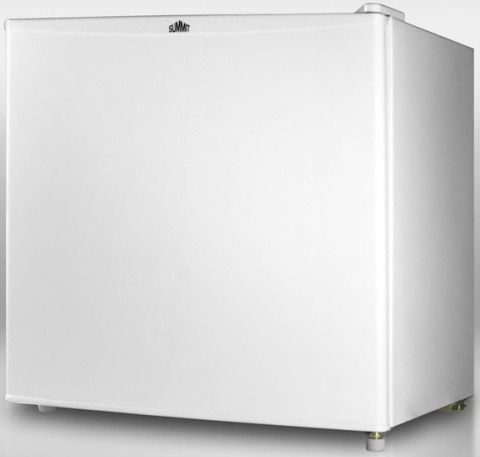 Summit S19R Cube Sized Compact Refrigerator-Freezer, 1.7 cu.ft. Capacity, 1.3 Amps, Reversible Door Swing, Adjustable Shelf, Wire Shelf Type, 1 Full Door Shelf Quantity and Half Door Shelf Quantity, Manual Defrost Type, 35.0 inch Depth with door at 90, 20.75 inch Height to Hinge Cap, Dial Thermostat Type, Interior Fan Type, Side of Unit Condensor Location, R134a Freon Type (S 19R S-19R)