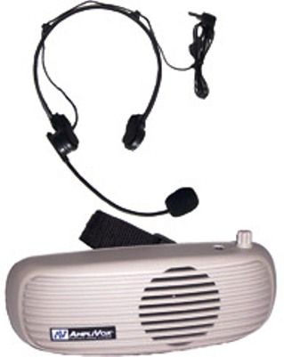 Amplivox S206 BeltBlaster Personal Waistband Amplifier, Battery-powered mini PA system you wear like a belt, leaving you hands-free and comfortable, 40 Adjustable Belt, Heavy Duty Nylon Carrying Case, Headset and Clip-On Lapel Mics, Mic and Volume Controlt (S206 S 206)