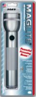 Maglite S2D096 2D-Cell Flashlight in Grey, 10 in. of high-strength aluminum, Has two high intensity White Star Krypton Gas Lamps for enhanced brilliance and extended range, High-intensity adjustable light beam (Spot to Flood) (S2D-096 S2-D096 S2D 096 S-2D096) 