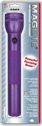 Maglite S3D986 3D-Cell Flashlight in Purple, 12.34 in. of high-strength aluminum, It features adjustable spot to flood beam, rotating switch and complete O-ring seals, It requires 3-D Cell alkaline batteries (S-3D986 S3-D986 S3D-986 S3D 986)