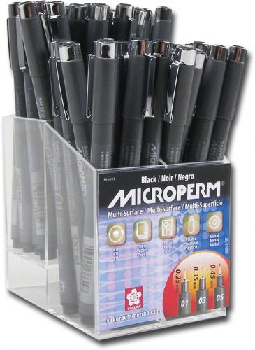 Microperm S54000D Fine Line Pen Display; Draws an ultra fine line on nearly any surface including templates, metal, glass, fabric, wood, and cellophane; Creates incredible detail where precision and permanence are required; Waterproof and fade-resistant black ink; UPC 053482540007 (MICROPERMS54000D MICROPERM S54000D S54000 D S 54000D MICROPERM-S54000D S54000-D S-54000D 54000)