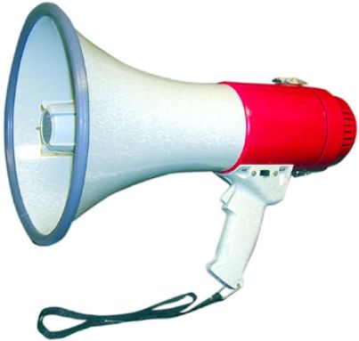 Amplivox S602 Piezo Dynamic Megaphone with Siren & Whistle - 1 Mile Range, Power: 25 watts, Audience Size: Up to 250, Room Size: Up to 2,000 sq. ft., 3 Modes Talk, Siren & Whistle, 40 hours continuously on 8 