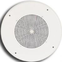 Bogen S86T725PG8W Ceiling Speaker, Frequency Response 50 Hz-12 kHz, Sensitivity (4 ft./1W) 95 dBspl, 4-Watt capacity, 8" cone speaker for excellent audio quality, 6 power taps available (4W, 2W, 1W, 1/2W, 1/4W, 1/8W), Pre-assembled for faster installation, Off-white enamel over steel grille, Works with both 70V and 25V amplifier outputs, 6 oz. magnet weights, UPC 765368480894 (S86-T725PG8W S86 T725PG8W S86T725-PG8W S86T725 PG8W) 