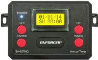 Seco-Larm SA-027HQ ENFORCER 365-Day Annual Timer with Two Relay Outputs; Each relay can be programmed for 50 events, for a total of 100 individual programmable events; Events can be set weekly, daily, or hourly, over the course of an entire year; Manual operation of relays without event programming; One egress input per relay (2 total) (SA027HQ SA 027HQ)  