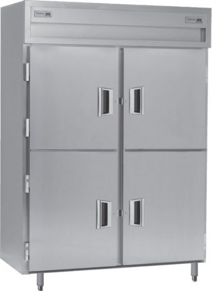 Delfield SADFP2-S Solid Door Dual Temperature Reach In Pass-Through Refrigerator / Freezer, 15 Amps, 60 Hertz, 1 Phase, 115 Volts, Doors Access, 49.92 cu. ft. Capacity, 24.96 cu. ft. Capacity - Freezer, 24.96 cu. ft. Capacity - Refrigerator, Top Mounted Compressor Location, Stainless Steel and Aluminum Construction, Swing Door Style, Solid Door Type, 1/2 HP Horsepower - Freezer, 1/4 HP Horsepower - Refrigerator, 4 Number of Doors, UPC 400010728633 (SADFP2-SH SADFP2 SH SADFP2SH)