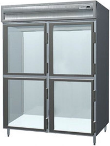 Delfield SAF2-GH Two Section Glass Half Door Reach In Freezer - Specification Line, 10 Amps, 60 Hertz, 1 Phase, 115/208-230 Voltage, Doors Access, 52 cu. ft. Capacity, Top Mounted Compressor Location, Stainless Steel and Aluminum Construction, Swing Door Style, Glass Door, 1 HP Horsepower, Freestanding Installation, 2 Number of Doors, 6 Number of Shelves, 2 Sections, -5 - 0 Degrees F Temperature Range, 52