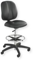 Safco SAF7084BL Apprentice II Extended-Height Armless Chair, Black; Supports Up to 250 lbs; 22" to 32" Seat Height; Sculpted Foam Seat and Back Cushions; Durable Five-Star Base Has Dual Wheel Hooded Casters; Molded Nylon Frame Material; Footring for Resting Legs; Dimensions (WxHxD): 26.25" x 15.75" x 27"; Weight: 42 lbs (SAFCOSAF7084BL SAFCO-SAF7084BL SAF-7084-BL SAF7084BL SAF7084-BL) 