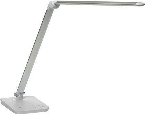 Safco 1001SL Vamp LED Lamp USB Port, Aluminum, ABS Plastic Material, 9W Power Consumption Max, 8 color settings, 4 warm and 4 cool using multi-tap control Color Temperature, 550 Lumens, Flicker-free, energy-saving, economical lighting,Touch-free dimmer switch with memory button to recall last setting, Flexible neck to allow for personal adjustments, Silver Finish, UPC 073555100112 (1001SL 1001-SL 1001 SL SAFCO1001SL SAFCO-1001-SL SAFCO 1001 SL)