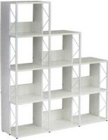 Safco 1003WW Soho Multi-Height Bookcase, 11 Lbs Capacity - Shelf, 100 Lbs Capacity - Weight, Nine-shelf bookcase for lots of storage, Complements entire line of SOHO series for workspace cohesion, 50" W x 14" D x 57.75" H Dimensions, Textured White Laminate Finish, UPC 760771511982 (1003WW 1003-WW 1003 WW SAFCO1003WW SAFCO-1003-WW SAFCO 1003 WW) 