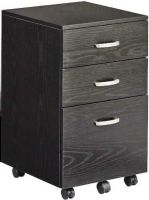 Safco 1008BB Soho Mobile Filing Cabinet, 51 Lbs Capacity - Weight, 3 Drawer - Box/Box/File, Mobile - non-locking Pedestal, Complements 1005 Computer Desk, Black metal accents, Textured Black Laminate, UPC 760771511876 (1008BB 1008-BB 1008 BB SAFCO1008BB SAFCO-1008-BB SAFCO 1008 BB) 