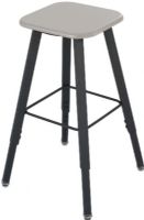 Safco 1205BE AlphaBetter Stool, 13" square Seat Size, Adjust from 21" to 35.50" high, 5/8" MDF - Medium Density Fiberboard Seat and Back Material, Metal swivel glide, Built-in footrest bar, Easy to clean, Height adjustable, 35.5" H x 19.25" W x 19.25" D Overall Black frame / Beige seat Finish, UPC 073555120547 (1205BE 1205-BE 1205 BE SAFCO1205BE SAFCO-1205BE SAFCO 1205BE) 