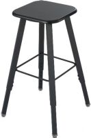 Safco 1205BL AlphaBetter Stool, 13" square Seat Size, Adjust from 21" to 35.50" high, 5/8" MDF - Medium Density Fiberboard Seat and Back Material, Metal swivel glide, Built-in footrest bar, Easy to clean, Height adjustable, 35.5" H x 19.25" W x 19.25" D Overall Black frame / Black seat Finish, UPC 073555120523 (1205BL 1205-BL 1205 BL SAFCO1205BL SAFCO-1205BL SAFCO 1205BL) 
