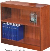 Safco 1501CY Square-Edge Veneer Bookcase, 11.75" D Shelf, 0.75'' Shelf thickness, Each shelf supports up to 100 lbs, Shelf adjust: 1.25'', 2 shelves, 30" H x 36" W x 12" D Overall,  UPC 073555150148, Cherry Color (1501CY 1501-CY 1501 CY SAFCO1501CY SAFCO-1501CY SAFCO 1501CY) 
