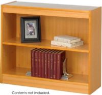 Safco 1501LO Square-Edge Veneer Bookcase, 11.75" D Shelf, 0.75'' Shelf thickness, Each shelf supports up to 100 lbs, Shelf adjust: 1.25'', 2 shelves, 30" H x 36" W x 12" D Overall,  UPC 073555150131, Light Oak Color (1501LO 1501-LO 1501 LO SAFCO1501LO SAFCO-1501LO SAFCO 1501LO) 