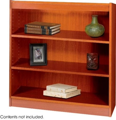 Safco 1502CY Square-Edge Veneer Bookcase - 3-Shelf, Standard shelves hold up to 100 lbs, All cases are 36