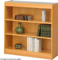 Safco 1502LO Square-Edge Veneer Bookcase - 3-Shelf, Standard shelves hold up to 100 lbs, All cases are 36" W x 12" D, 11.75" deep shelves that adjust in 1.25" increments, 36" W x 12" D x 36.75" H, Shelf count includes bottom of bookcase, Light Oak Color UPC 073555150230 (1502LO 1502-LO 1502 LO SAFCO1502LO SAFCO-1502LO SAFCO 1502LO) 