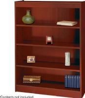 Safco 1503MH  Square-Edge Veneer Bookcase - 4-Shelf, Standard shelves hold up to 100 lbs, All cases are 36" W by 12" D, 11.75" deep shelves that adjust in 1.25" increments, Easy assembly with quick-lock fasteners, 36" W x 12" D x 48" H, Mahogany Color, UPC 073555150322 (1503MH 1503-MH 1503 MH SAFCO1503MH SAFCO-1503MH SAFCO 1503MH) 