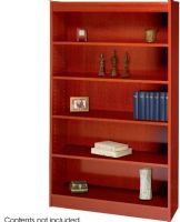 Safco 1504CY Square-Edge Veneer Bookcase, 5 Shelves, 1.25" Shelf adjust, Laminate Shelf Material, 100 Lbs Shelf Weight Capacity, Solid shelves are adjustable, Each shelf supports up to 100 lbs, 60" H x 36" W x 12" D, Cherry Finish, UPC 073555150445 (1504CY 1504-CY 1504 CY SAFCO1504CY SAFCO-1504CY SAFCO 1504CY) 