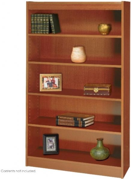 Safco 1504MO Square-Edge Veneer Bookcase, 5 Shelves, 1.25
