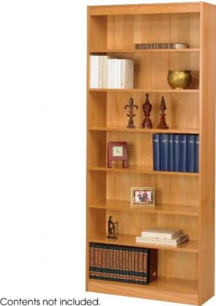Safco 1506LO Square-Edge Veneer Bookcase, 7-Shelf, Standard shelves hold up to 100 lbs, All cases are 36
