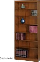 Safco 1506WL Square-Edge Veneer Bookcase, 7-Shelf, Standard shelves hold up to 100 lbs, All cases are 36" W by 12" D, 0.75" Shelf thickness, 11.75" deep shelves that adjust in 1.25" increments, Shelf count includes bottom of bookcase, Walnut Finish, UPC 073555150612 (1506WL 1506-MO 1506 MO SAFCO1506WL SAFCO-1506WL SAFCO 1506WL) 