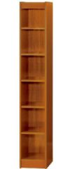 Safco 1511MO Veneer Baby Bookcase, 6 Shelves, 11.75" D Shelf, 0.75'' Shelf thickness, 1.25'' Shelf adjust, Shelves are adjustable, Each shelf supports up to 100 lbs, Shelves and sides for strength and durability, 72" H x 12" W x 12" D Overall, UPC 073555151107, Medium Oak Color (1511MO 1511-MO 1511 MO SAFCO1511MO SAFCO-1511MO SAFCO 1511MO) 