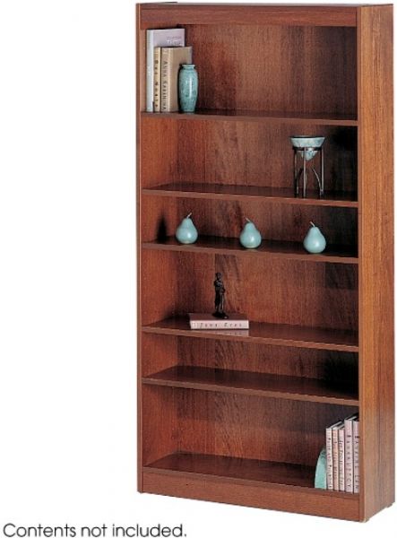 Safco 1513MO Veneer Baby Bookcase, 6 Shelf Quantity, Standard shelves hold up to 100 lbs, Offered in three widths and two heights, Shelves are 11.75