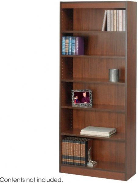 Safco 1513WL Veneer Baby Bookcase, 6 Shelf Quantity, Standard shelves hold up to 100 lbs, Offered in three widths and two heights, Shelves are 11.75