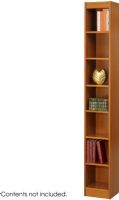 Safco 1514MO Veneer Baby Bookcase, 7-Shelf, Crafted from wood veneers, Bookshelf features full 3/4" shelves and sides to provide strength and stability, One piece matching veneer back panel adds to the appearance, All shelves are 11.75" deep, Shelves adjust in 1.25" increments, Standard shelves hold up to 100 lbs, All cases are 12" W x 12" D, Medium Oak Color, 12" W x 12" D x 84" D Overall, UPC 073555151404 (1514MO 1514 MO 1514-MO SAFCO1514MO SAFCO-1514MO SAFCO 1514MO) 