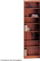 Safco 1515CY Veneer Baby Bookcase, 7 Shelves Quantity, All shelves are 11.75" deep, Shelves adjust in 1.25" increments, Standard shelves hold up to 100 lbs, All cases are 24"W x 12"D, Bookshelf features full 3/4" shelves and sides to provide strength and stability, One piece matching veneer back panel adds to the appearance,  Cherry Color, UPC 073555151541 (1515 CY 1515CY 1515-CY SAFCO1515CY SAFCO-1515CY SAFCO 1515CY) 