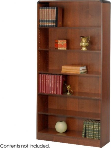 Safco 1525WL Radius-Edge Veneer Bookcase, 3/4