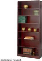 Safco 1526MH Radius-Edge Veneer Bookcase - 7-Shelf, Standard shelves hold up to 100 lbs, All cases are 36" W x 12" D, Quick-lock fasteners for easy assembly, Shelf count includes bottom of bookcase, Tools Required, UPSable, Assembly Required, 3/4" veneered particle board shelves are 11.75" deep and adjust in 1.25" increments, UPC 073555152623 (1526MH 1526-MH 1526 MH SAFCO1526MH SAFCO-1526MH SAFCO 1526MH)  