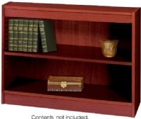 Safco 1551MH Reinforced Square-Edge Veneer Bookcase, 3/4" Material Thickness, 1.25" Shelf Adjustability, 2 Shelf Quantity, 150 lbs Capacity - Shelf, 36" W x 12" D x 30" H Finished Product Dimensions, Mahogany Finish, UPC 073555155129 (1551MH 1551-MH 1551 MH SAFCO1551MH SAFCO-1551MH SAFCO 1551MH) 
