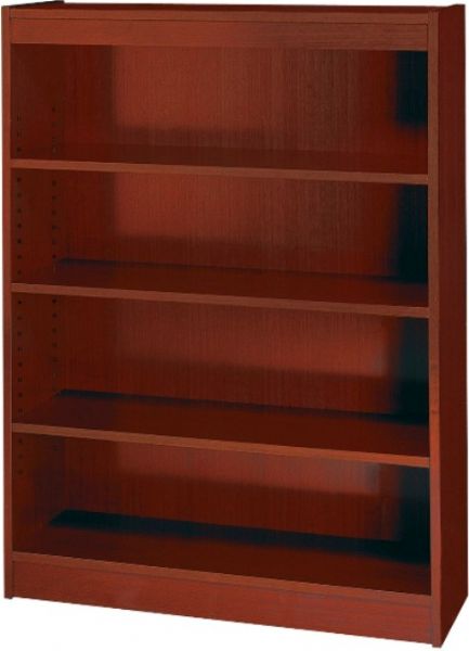 Safco 1553MH Reinforced Square-Edge Veneer Bookcase, Standard shelves hold 150 lbs, All cases are 36