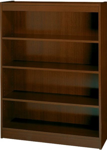 Safco 1553WL Reinforced Square-Edge Veneer Bookcase, Standard shelves hold 150 lbs, All cases are 36