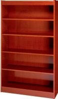 Safco 1554CY Reinforced Square-Edge Veneer Bookcase, 5 Shelf Quantity, 3/4" Material Thickness, 1.25" Shelf Adjustability, 150 lbs. Capacity - Shelf, Length 12"diameter, 36" W x 12" D x 60" H, UPC 073555155440, Cherry Color (1554CY 1554-CY 1554 CY SAFCO1554CY SAFCO-1554CY SAFCO 1554CY) 