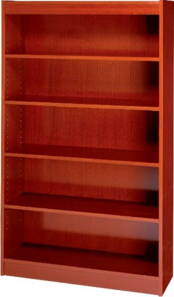 Safco 1554CY Reinforced Square-Edge Veneer Bookcase, 5 Shelf Quantity, 3/4