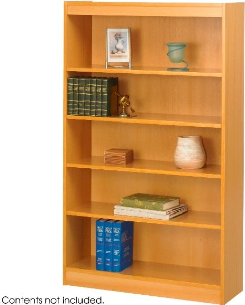 Safco 1554LO Reinforced Square-Edge Veneer Bookcase, 5 Shelf Quantity, 3/4