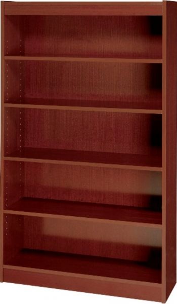 Safco 1554MH Reinforced Square-Edge Veneer Bookcase, 5 Shelf Quantity, 3/4