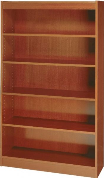 Safco 1554MO Reinforced Square-Edge Veneer Bookcase, 5 Shelf Quantity, 3/4