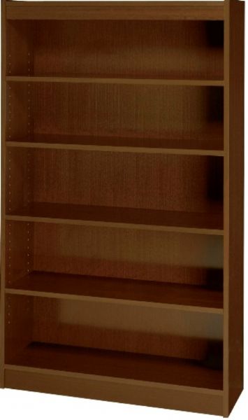 Safco 1554WL Reinforced Square-Edge Veneer Bookcase, 5 Shelf Quantity, 3/4
