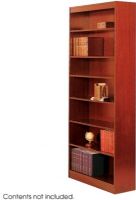 Safco 1556CY Reinforced Square-Edge Veneer Bookcase, 7 Shelf Quantity, Steel reinforced shelves support up to 150 lbs, All cases are 36"W x 12" D, 11.75" deep shelves that adjust in 1.25" increments, Shelf count includes bottom of bookcase, Cherry Finish, 36" W x 12" D x 30" H, UPC 073555155648 (1556CY 1556-CY 1556 CY SAFCO1556CY SAFCO-1556CY SAFCO 1556CY) 
