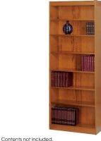 Safco 1566MO Reinforced Baby Veneer Bookcase - 7-Shelf, Steel reinforced shelves support up to 150 lbs, Offered in three widths and two heights, Shelves are 11-3/4-inch deep and adjust in 1-1/4-inch increments, Shelf count includes bottomof bookcase, 30" W x 12" D x 84" H, Medium Oak Finish, UPC 073555156607 (1566MO SAFCO1566MO SAFCO-1566MO SAFCO 1566MO) 
